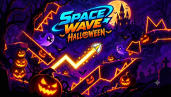 Space Waves Halloween background